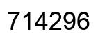Number 714296 black image