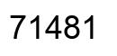 Number 71481 black image
