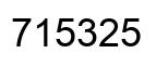 Number 715325 black image