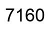 Number 7160 black image