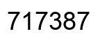 Number 717387 black image