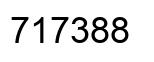 Number 717388 black image