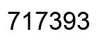 Number 717393 black image