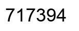 Number 717394 black image