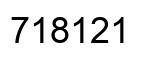 Número 718121 imagen negro