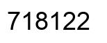 Número 718122 imagen negro