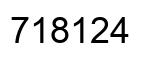 Número 718124 imagen negro
