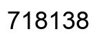 Número 718138 imagen negro