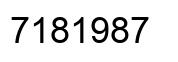 Número 7181987 imagen negro