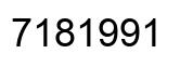 Número 7181991 imagen negro