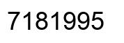 Número 7181995 imagen negro