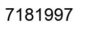 Número 7181997 imagen negro