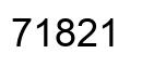 Número 71821 imagen negro