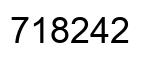 Number 718242 black image