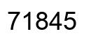 Number 71845 black image