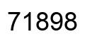 Number 71898 black image