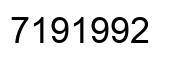 Number 7191992 black image