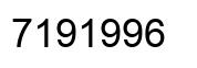 Number 7191996 black image