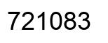 Number 721083 black image