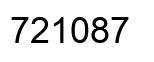 Number 721087 black image