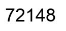 Number 72148 black image