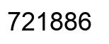 Number 721886 black image