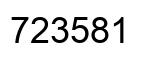 Número 723581 imagen negro