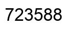 Number 723588 black image