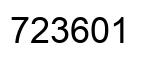 Número 723601 imagen negro