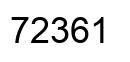 Number 72361 black image