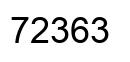 Number 72363 black image