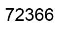Number 72366 black image