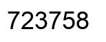 Number 723758 black image