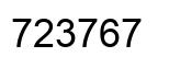 Number 723767 black image