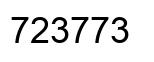 Number 723773 black image