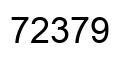 Number 72379 black image