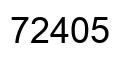 Número 72405 imagen negro