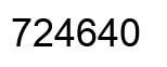 Number 724640 black image