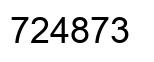 Number 724873 black image