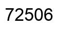 Number 72506 black image