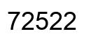 Número 72522 imagen negro