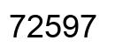 Número 72597 imagen negro