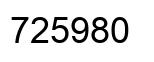 Number 725980 black image