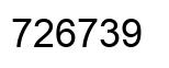 Number 726739 black image