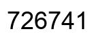 Number 726741 black image