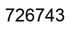 Number 726743 black image