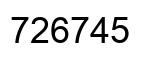 Number 726745 black image