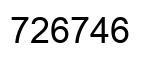 Number 726746 black image