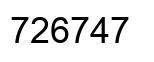 Number 726747 black image