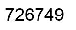 Number 726749 black image